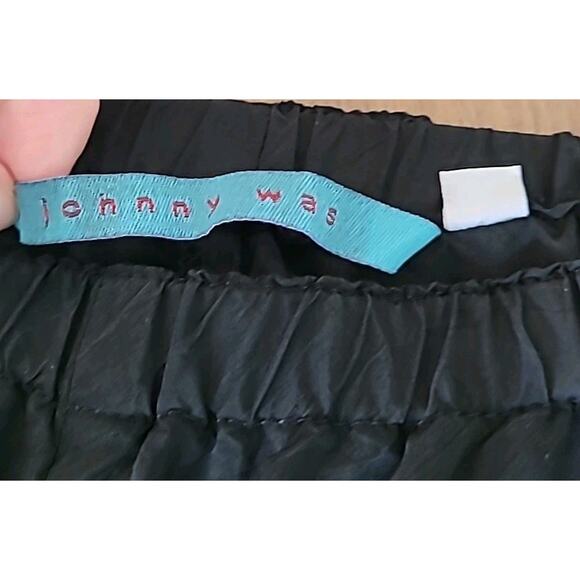 Johnny Was Black Shimmer Wide Leg Pants Sz M | Resort Luxe Boho - Picture 5 of 10